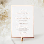 Einfache Rose Gold-Hochzeit Folieneinladung<br><div class="desc">Einfach und stilvoll präsentiert sich diese feierliche Hochzeitseinladung mit einem eleganten Rahmen und einem eleganten Kalligraphieskript,  das in einer Goldfolie der realen Rose gepresst wird.</div>