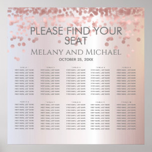 Einfache Rose Gold Konfetti Metallic elegant Poster