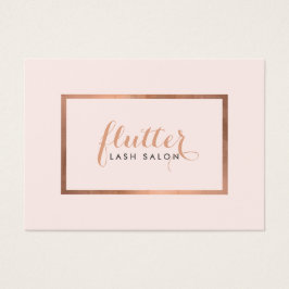 Einfache Rose Gold Lash Salon Logo Pink Aftercare