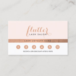 Einfache Rose Gold Lash Salon Logo Pink Loyalty Ca Treuekarte