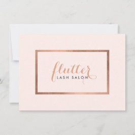 Einfache Rose Gold Lash Salon Pink Geschenkgutsche