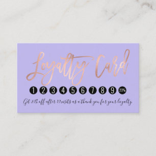 Einfache Rose Gold Moderne Typografie Lavendel Treuekarte