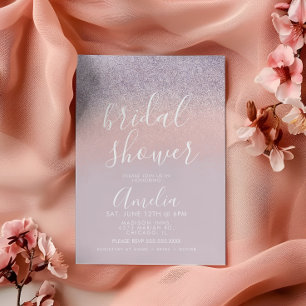 Einfache Rose Gold Rosa Brautparty Glitter  Postkarte