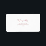 Einfache Rose Gold UAWG Address Labels Adressaufkleber<br><div class="desc">Diese eleganten Goldadressen-Etiketten der Rose sind perfekt für Ihre klassische, moderne Rose Goldhochzeit. Das Design besticht durch einen klassisch Vintagen minimalchischen zeitgenössischen Goldene Schriftart und eine romantische formale Kalligraphie. Es eignet sich hervorragend für Hochzeiten im Frühling, Sommer, Herbst oder Winter. Behalt es so, wie es ist, oder wählen Sie es...</div>