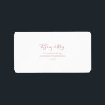 Einfache Rose Gold UAWG Address Labels Adressaufkleber<br><div class="desc">Diese eleganten Goldadressen-Etiketten der Rose sind perfekt für Ihre klassische, moderne Rose Goldhochzeit. Das Design besticht durch einen klassisch Vintagen minimalchischen zeitgenössischen Goldene Schriftart und eine romantische formale Kalligraphie. Es eignet sich hervorragend für Hochzeiten im Frühling, Sommer, Herbst oder Winter. Behalt es so, wie es ist, oder wählen Sie es...</div>