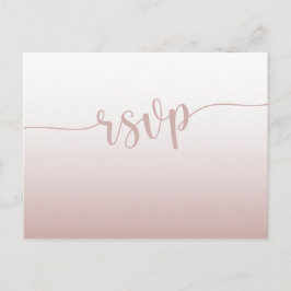 Einfache Rose Gold UAWG Wedding Einladungspostkarte