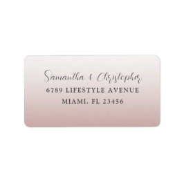 Einfache Rose Gold Wedding RSVP Adressaufkleber