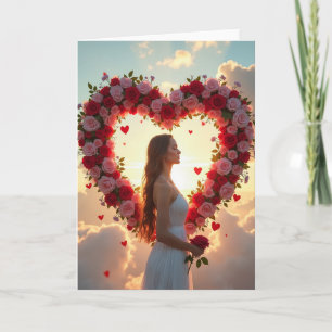 Einfache Rose Herz Liebeskarte Karte