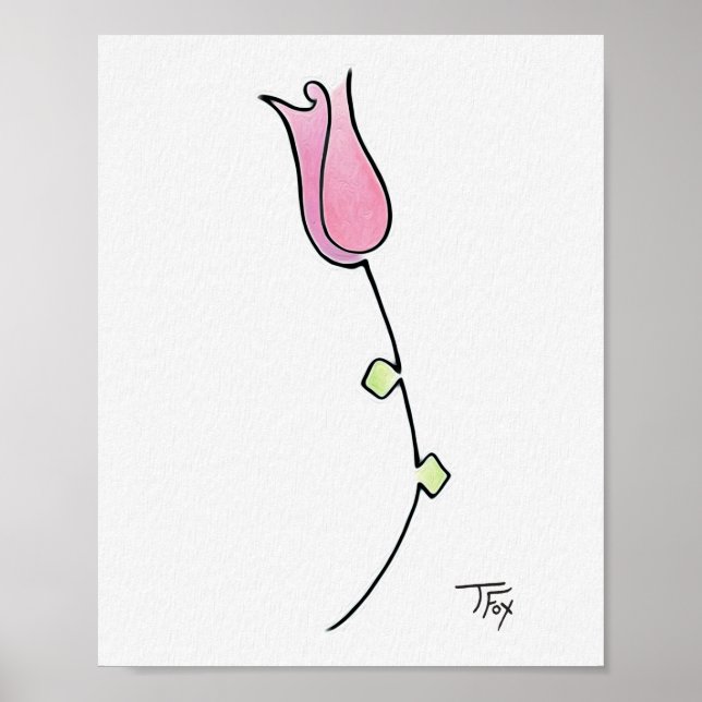 Einfache Rose Poster (Vorne)