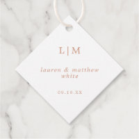 Einfache Rose Rosa Monogramm Elegante Hochzeit