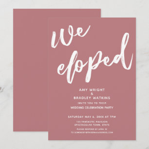 Einfache Rose Wir haben Hochzeitsempfang Einladung
