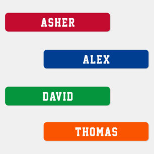 Einfache Rot-Blau-Grün-Orange-Personalisierte Haut Etiketten