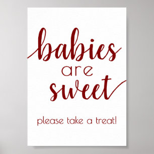 Einfache rote Babys sind süß   Candy Apple Dusche Poster
