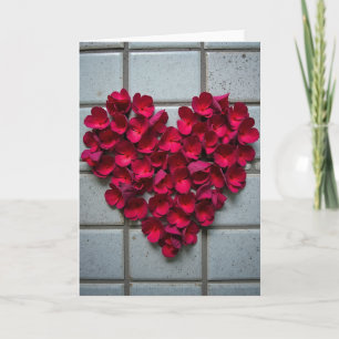 Einfache rote Blumen Herzkarte Karte