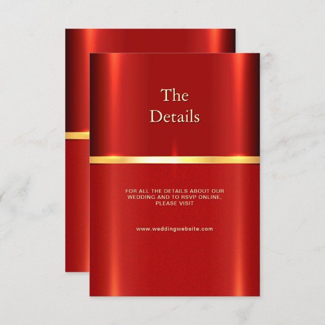 Einfache rote Detailkarte Begleitkarte (Vorne/Hinten)