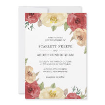 Einfache Rote Flora Elegante Hochzeit