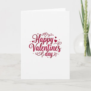Einfache rote Folien-Valentinstag-Karte im Schreib Karte