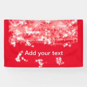Einfache rote Glitter-Sterne fügen Sie Ihren Text  Banner