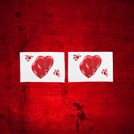 Einfache rote Herzen am Tag des weißen Happy Valen Kissenbezug