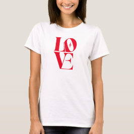 Einfache rote Liebe Moderne Typografie T-Shirt