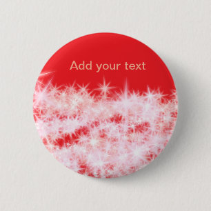 Einfache rote Rosa glitt funkelnde Sterne fügen Ih Button