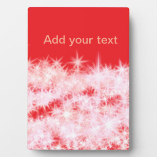 Einfache rote Rosa glitt funkelnde Sterne fügen Ih Fotoplatte