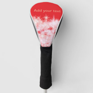 Einfache rote Rosa glitt funkelnde Sterne fügen Ih Golf Headcover