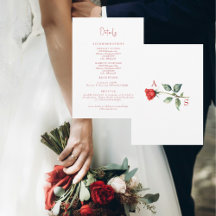 Einfache Rote Rose für Hochzeitsdetails