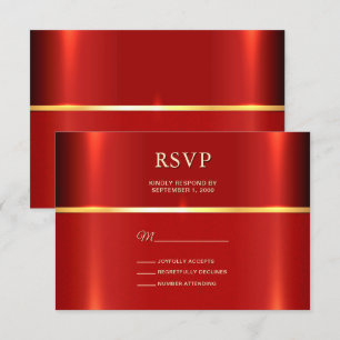 Einfache rote RSVP-Karte RSVP Karte