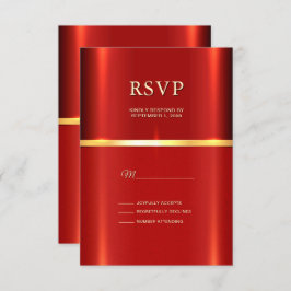 Einfache rote RSVP-Karte RSVP Karte