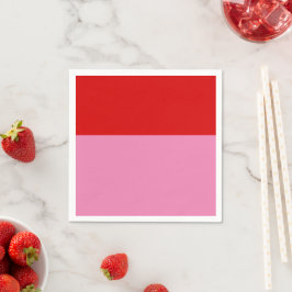 Einfache rote und rosa Party-Feier Serviette