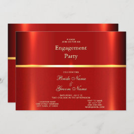 Einfache Rote Verlobung Einladung