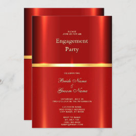 Einfache Rote Verlobung Einladung