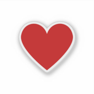 Einfache Rotes Herz Klassische Liebe Minimal Chic Aufkleber