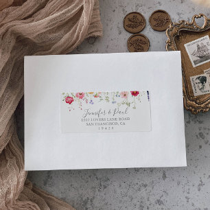Einfache RSVP-Adresse für die Hochzeit von mehrfar Adressaufkleber