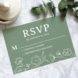 Einfache RSVP-Karte für Hochzeiten - Bearbeitbares RSVP Karte