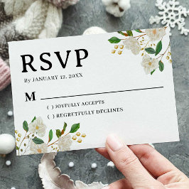 Einfache RSVP-Karte für Hochzeiten - Bearbeitbares RSVP Karte
