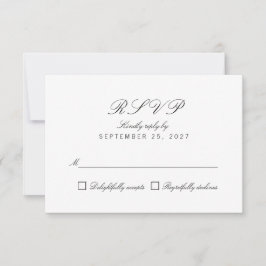 Einfache RSVP-Karte mit schlichter Elegant RSVP Karte