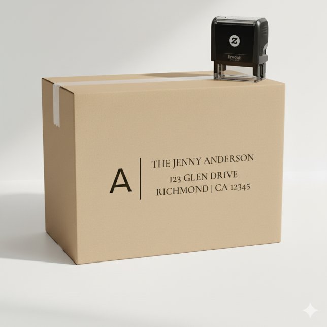 Einfache Rückgabe für Monogram mit eigener Marke Permastempel (Von Creator hochgeladen)