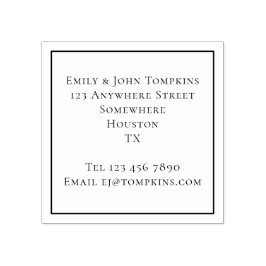 Einfache Rückgabebezeichnung und Adressplatz Gummistempel