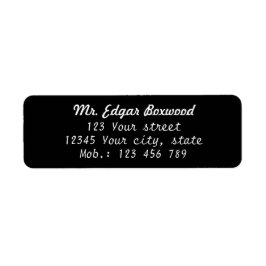 Einfache Rücksendeadresse Black