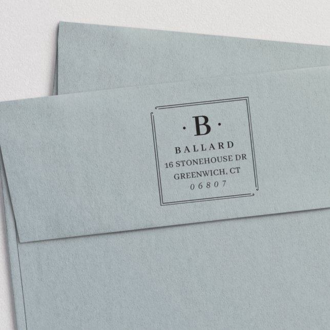 Einfache Rücksendeadresse des Classic Square Permastempel (Von Creator hochgeladen)