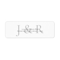 Einfache Rücksendeadresse für Monogramm