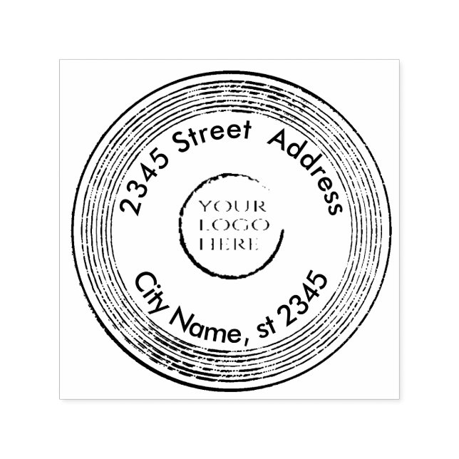 Einfache Rücksendeadresse für schlichte Logos Permastempel (Design)