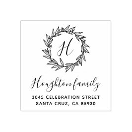 Einfache Rücksendeadresse für Schreibschrift Gummistempel