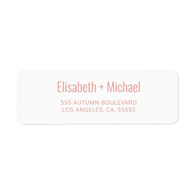 Einfache Rücksendeadresse für staubige Orangenskri (Vorne)