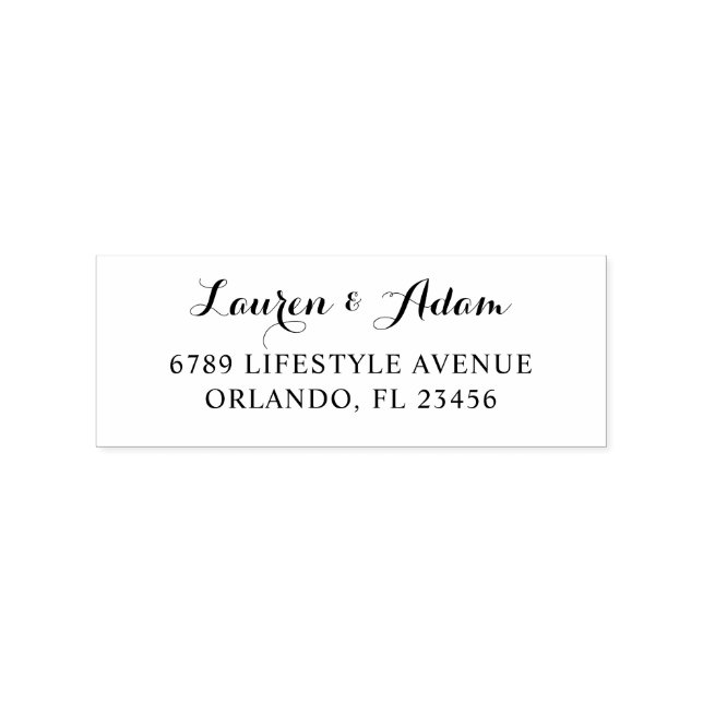 Einfache Rücksendeadresse Gummistempel (Prägung)