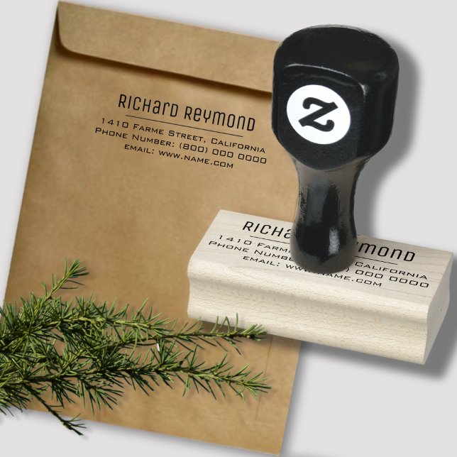 Einfache Rücksendeadresse Gummistempel (Von Creator hochgeladen)