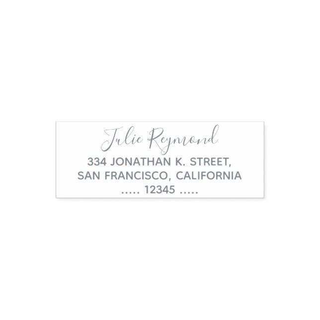 einfache Rücksendeadresse mit elegantem, kurvigem  Permastempel (Design)