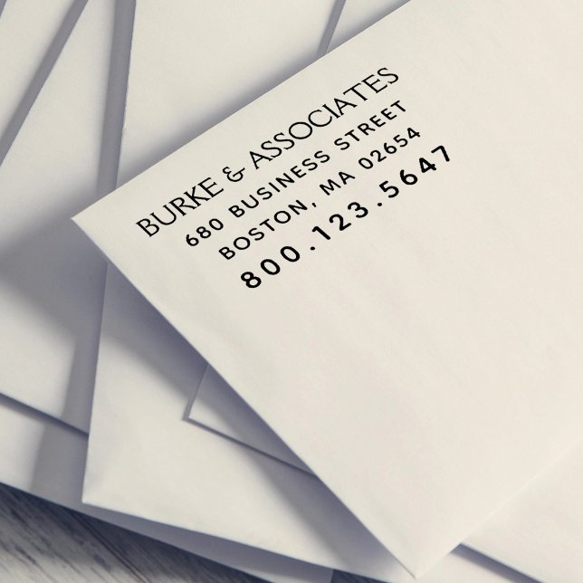 Einfache Rücksendeadresse Permastempel (Simple Business Return Address Self-inking Stamp)